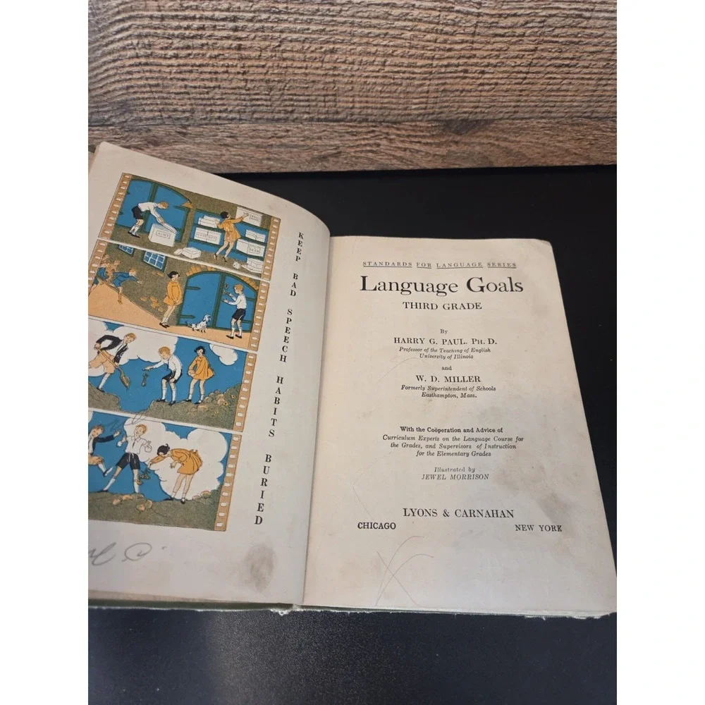 vintage hardcover textbook titled 